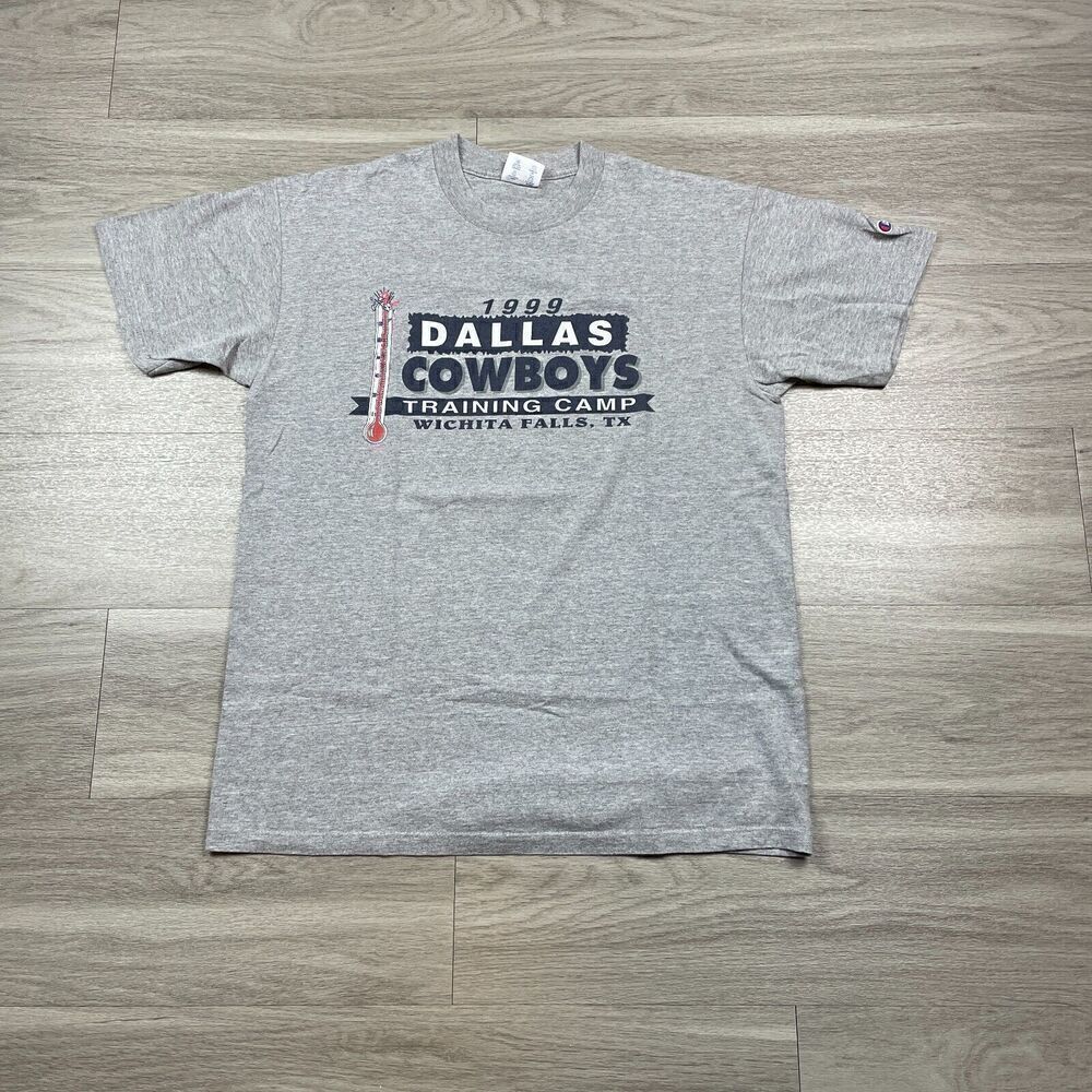 Vintage Dallas Cowboys Shirt Mens Large Gray Champion Football NFL 90s Training
